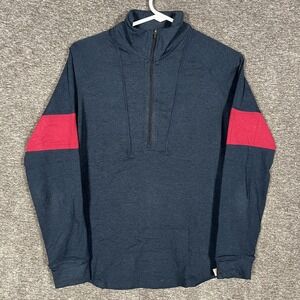 Marine Layer Half Zip Pullover Womens Small Weekend‎ Sport Red Stripe Athletic